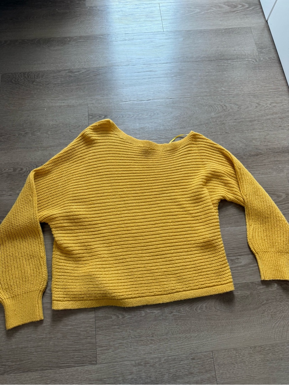 Gianni Bini Mustard Crewneck Knit Sweater